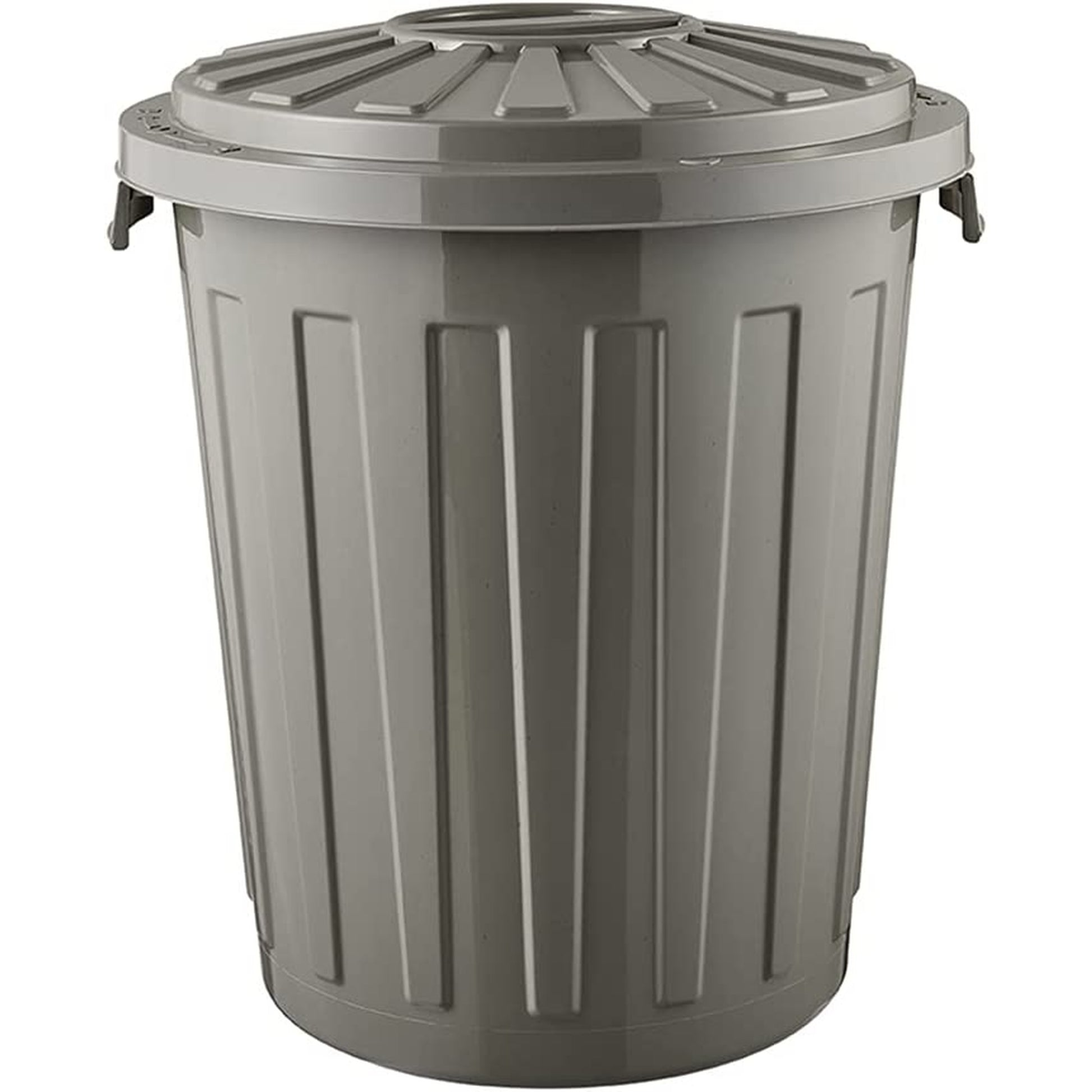 Cubo De Basura Eco / Papelera Polivalente Con Tapa Cerrable, Grande, Plástico Resistente (pp), 23 L, Mats, Gris_0