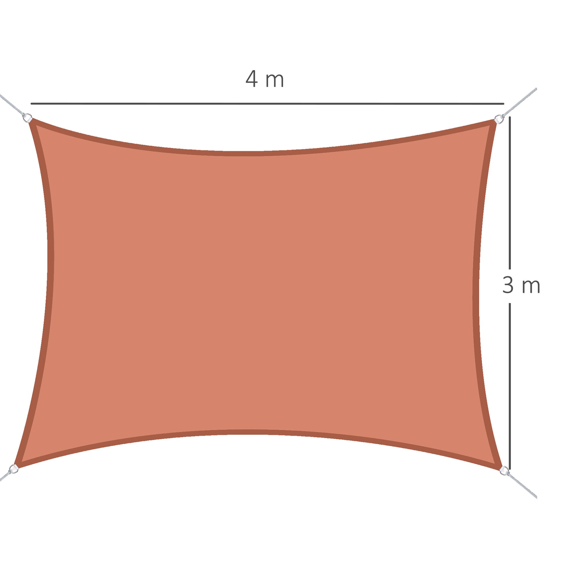 Outsunny Toldo De Vela Rectangular Para Jardín Y Exterior Repelente Al Agua_2