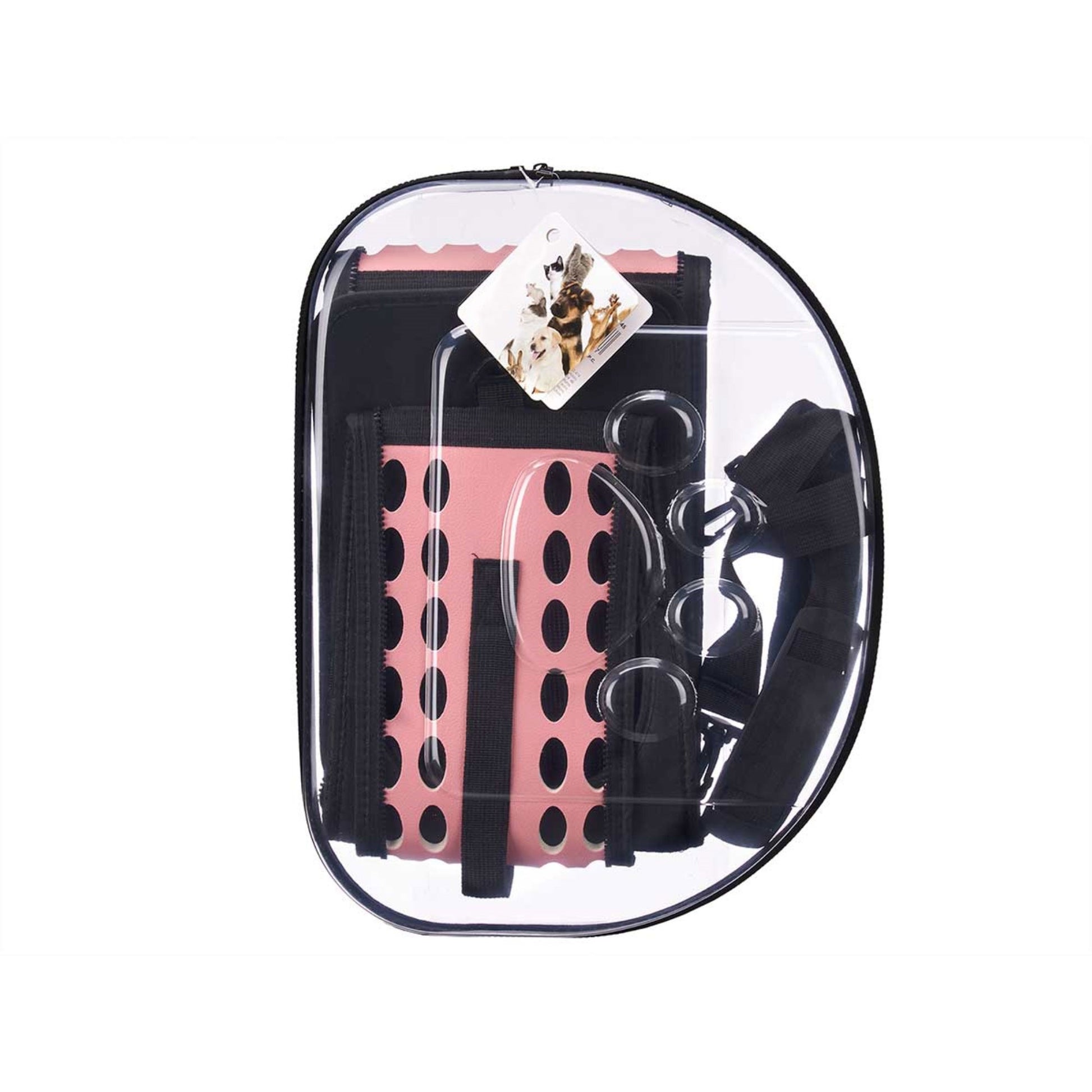 Well Home - Transportín Grande Plegable Para Mascotas 43x4x33cm Color Rosa_4