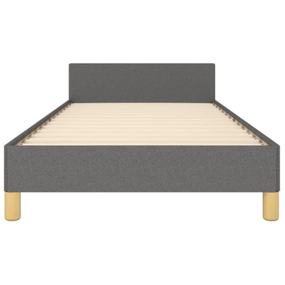 Estructura De Cama Con Cabecero De Tela Gris Oscuro 80x200 Cm / Vetonek_2
