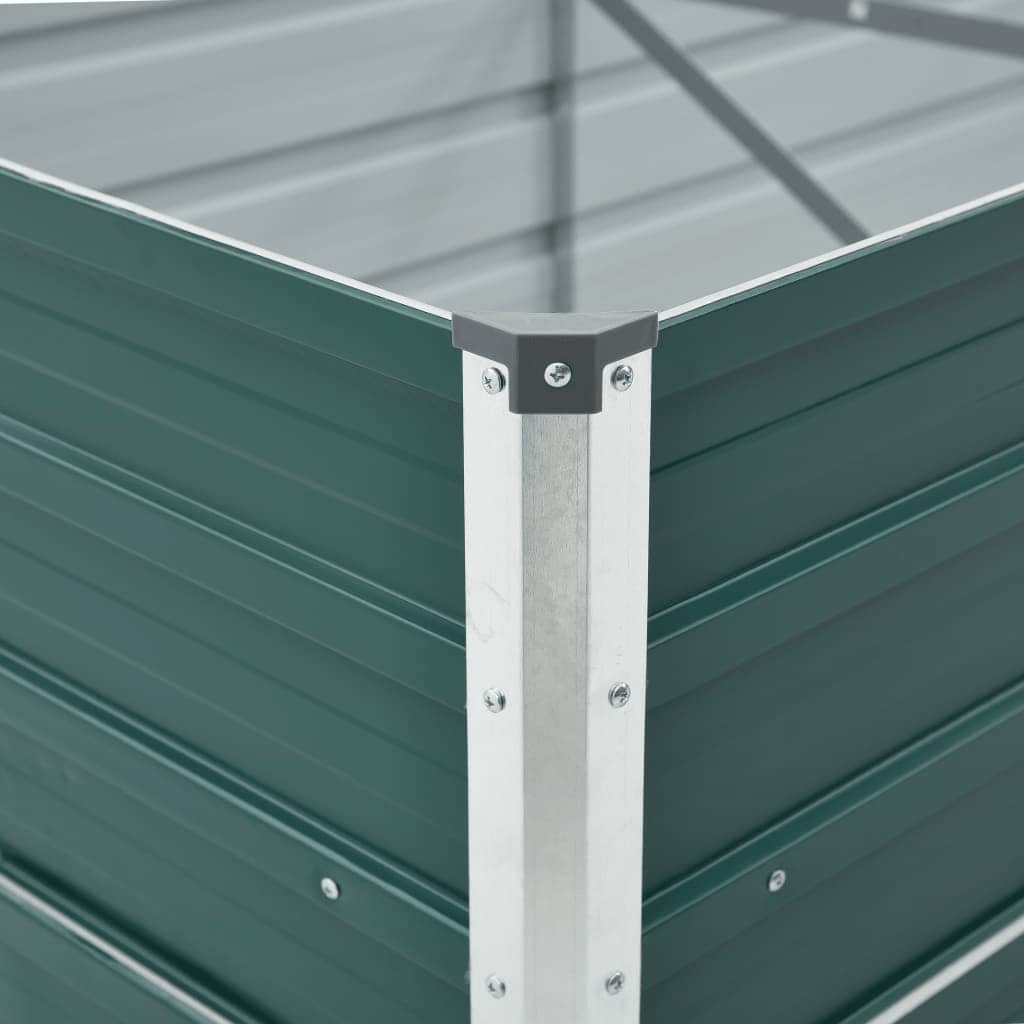 Arriate De Acero Galvanizado Verde 400x80x45 Cm_4