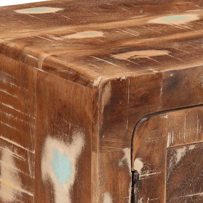 Mesilla De Noche 2 Uds 40x32x46 Cm Madera Maciza Reciclada_4
