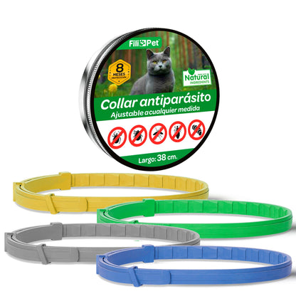 Collar Antiparasitos Para Gato Gris_0