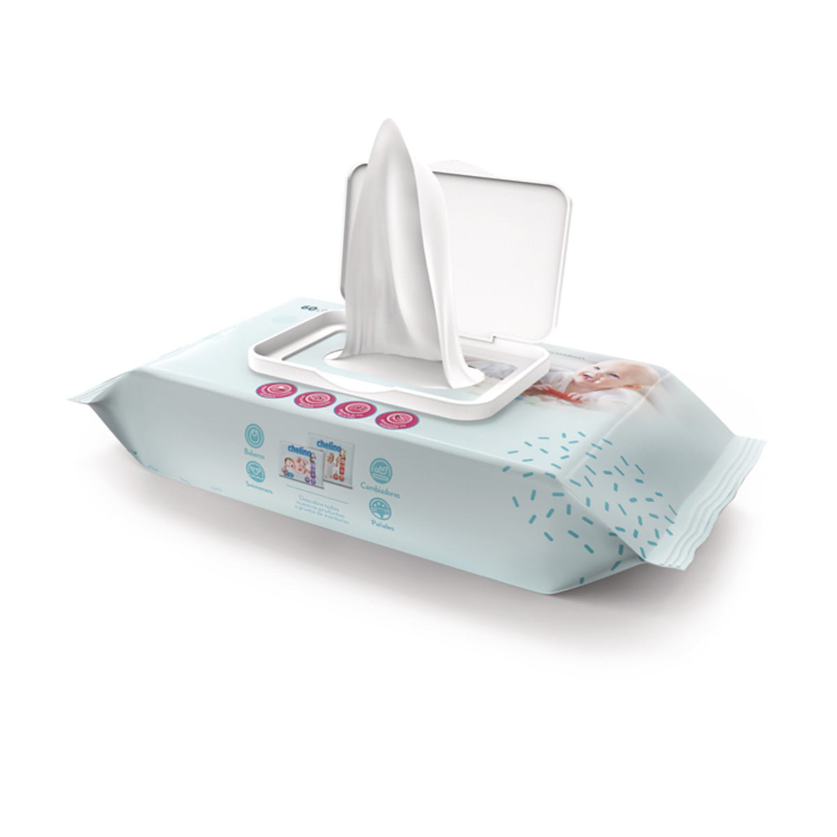 Toalhitas Húmidas Chelino Dermo Sensitive Baby 60 Unidades