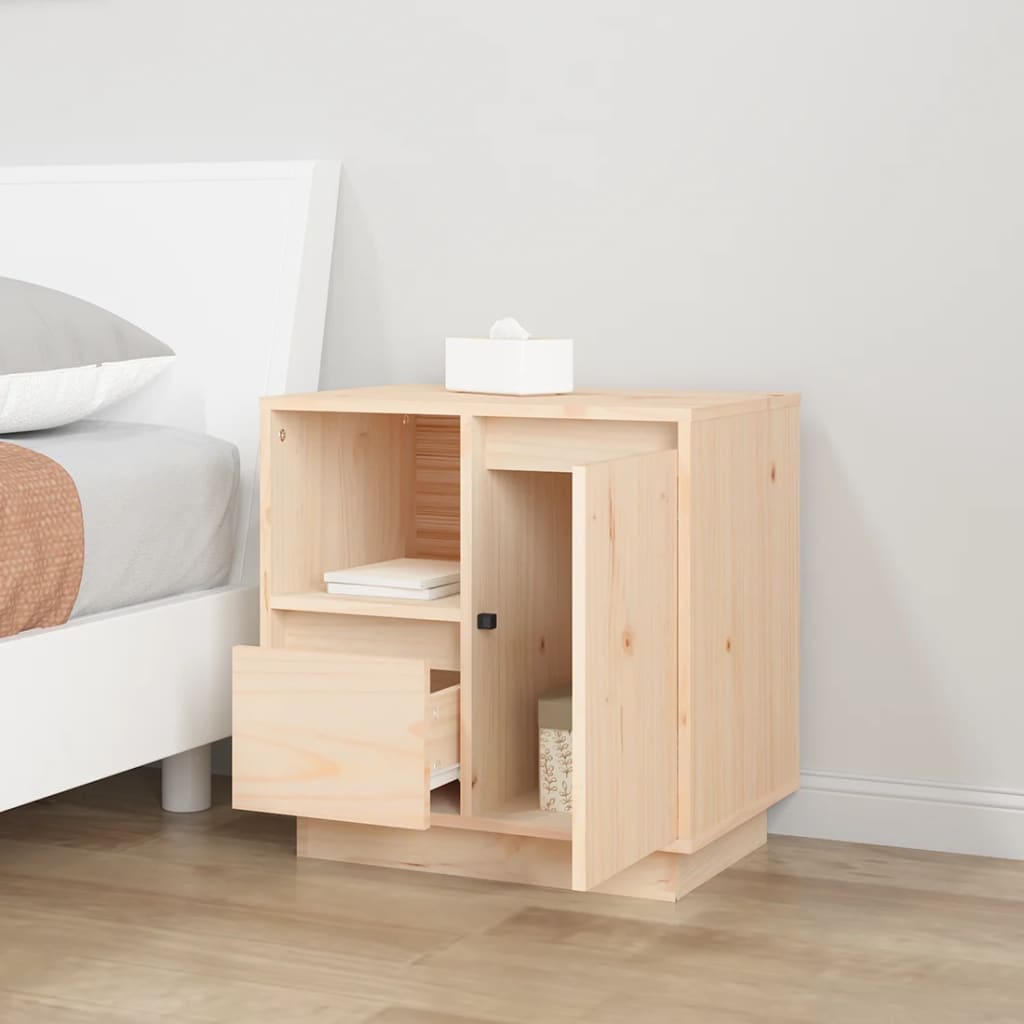 Mesitas De Noche 2 Uds Madera Maciza De Pino 50x34x50 Cm_2