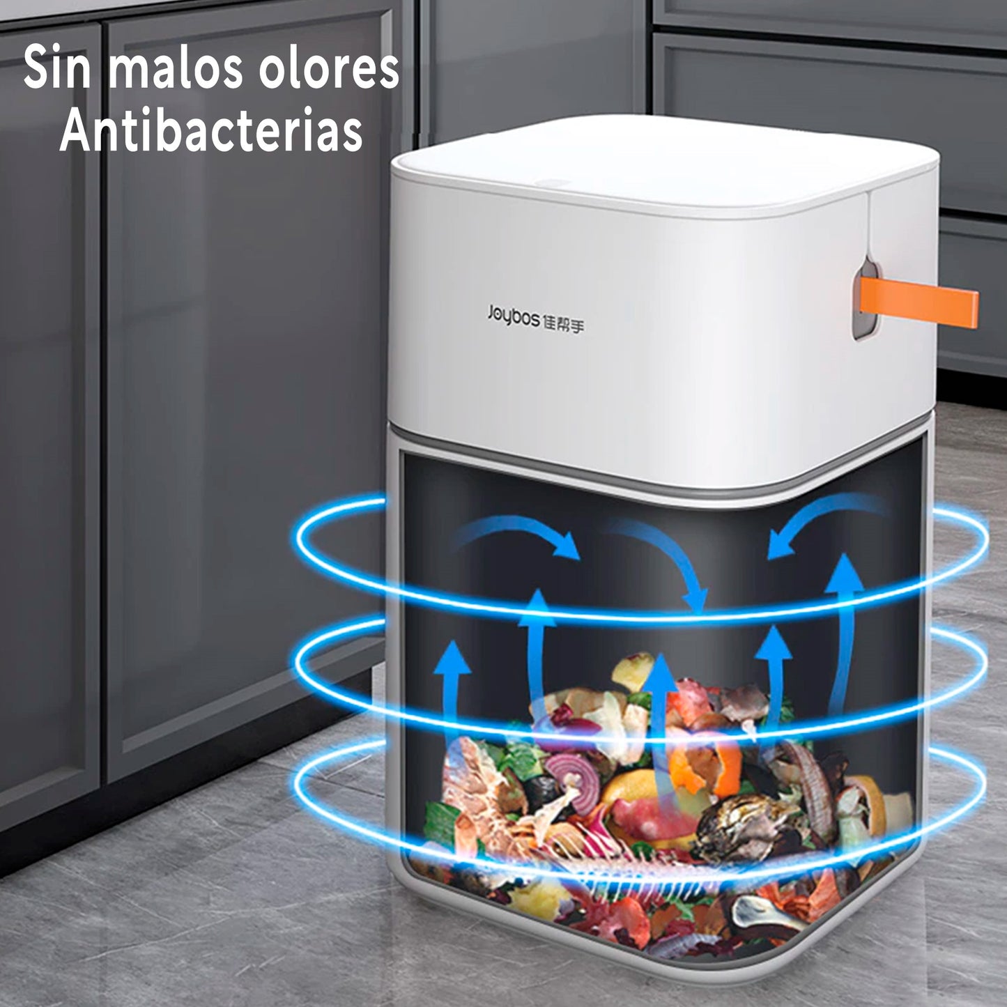 Papelera Cubo De Basura Cuadrado 15 L Easy Pack Con Tapa - Incluye 30 Bolsas De Basura_4