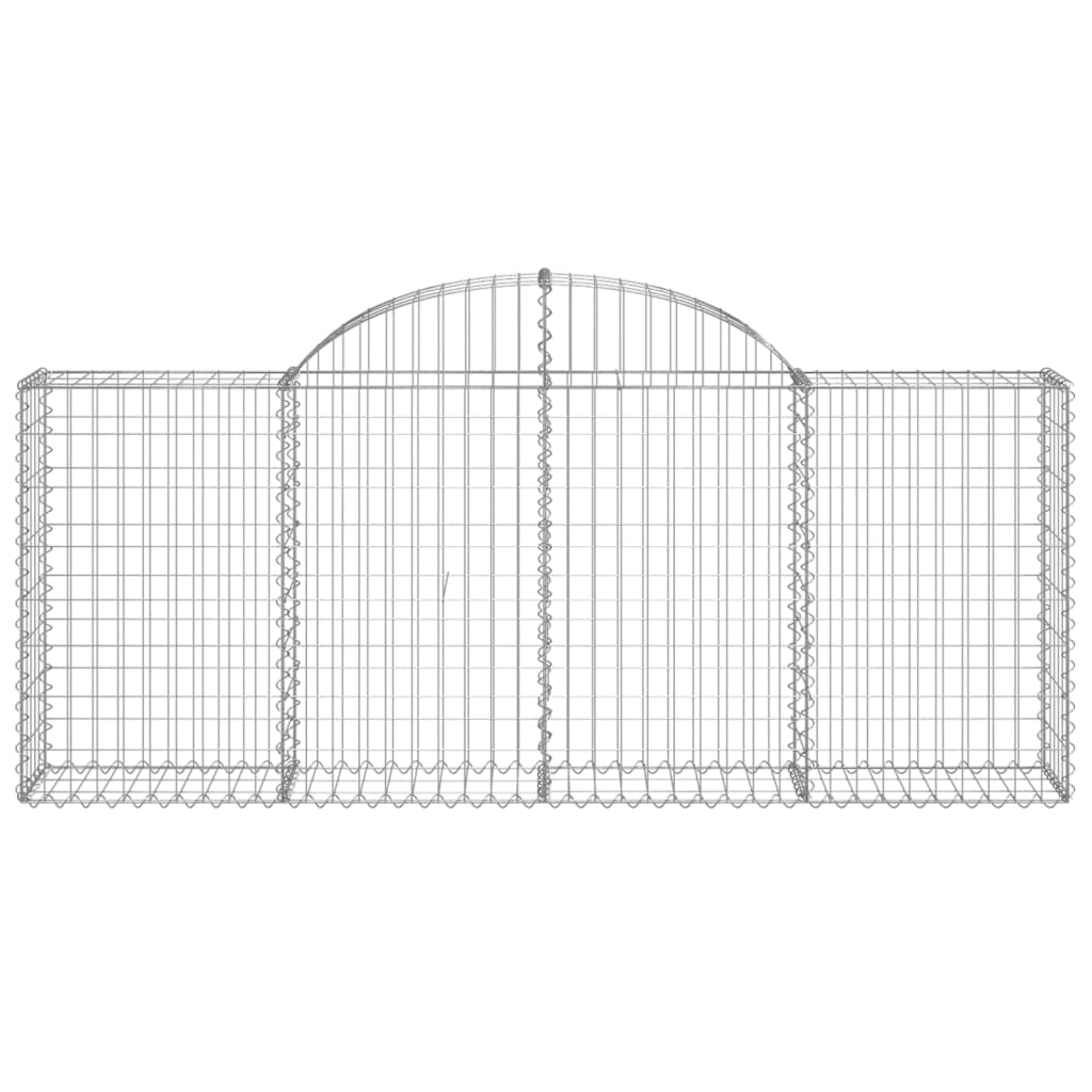 Cestas De Gaviones 12 Uds Forma De Arco Hierro 200x30x80/100 Cm_3