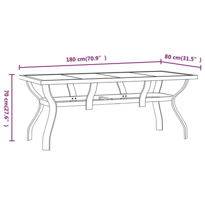 Juego De Comedor Para Jardín 5 Piezas Negro / Vetonek_2