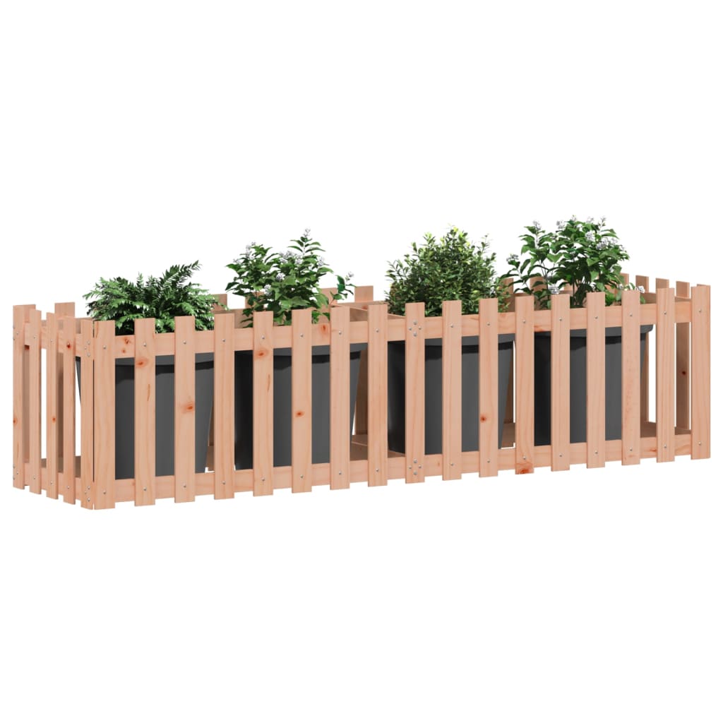 Arriate Elevado Jardín Valla Madera Maciza Douglas 200x50x50 Cm_2