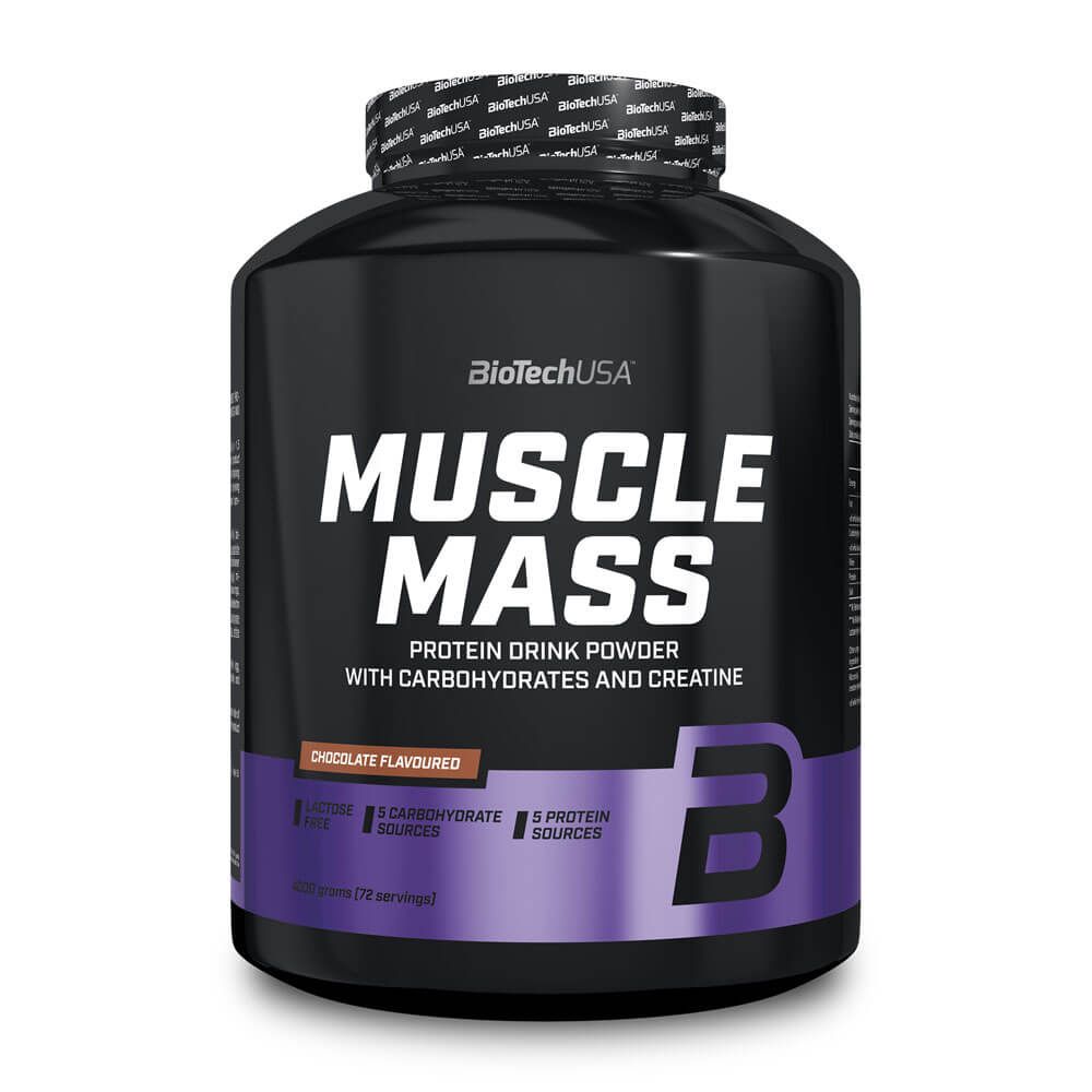 Muscle Mass - 4000g - Chocolate - Ganadores De Peso Con Proteína - Biotech Usa_0