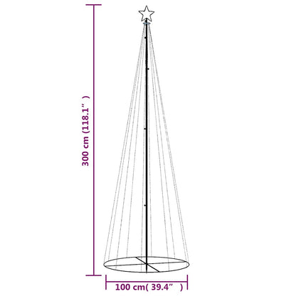 Vidaxl Árbol De Navidad Cónico 310 Led De Colores 100x300 Cm_2
