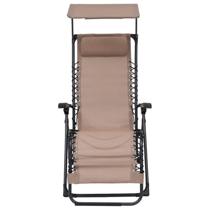 Tumbona Plegable De Textilene Gris Taupe_1