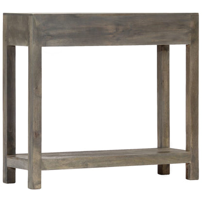 Mesa Consola De Madera Maciza De Mango Gris 86x30x76 Cm_1