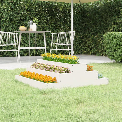 Jardinera De Madera Maciza De Pino Blanco 80x80x27 Cm_1