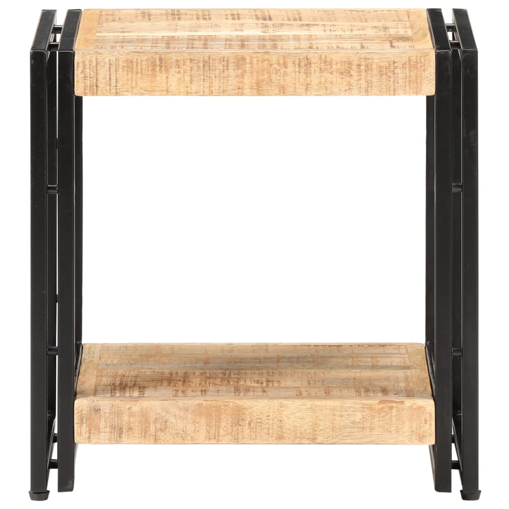 Mesa Auxiliar De Madera De Mango Rugosa 40x30x40 Cm_0