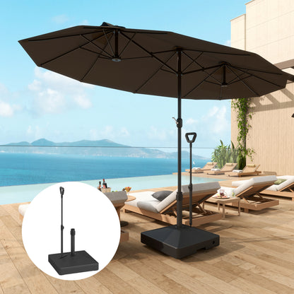 Outsunny Base Para Sombrilla Rellenable Con Agua 45l O Arena 55kg Negro_1
