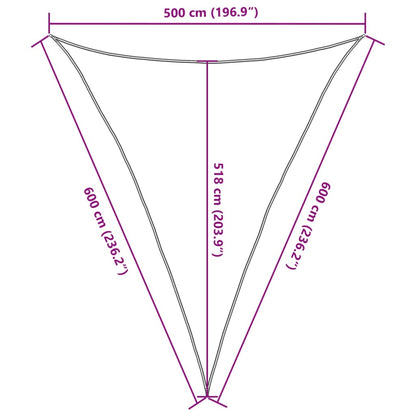 Vidaxl Toldo De Vela Hdpe Crema 160 G/m² 5x6x6 M_2