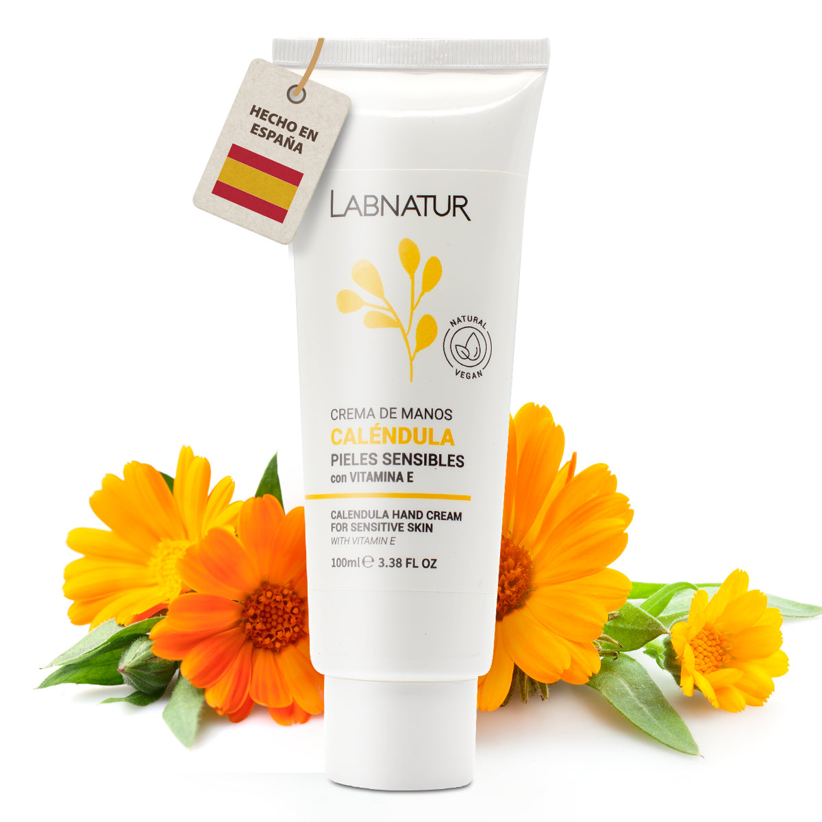 Crema de Manos Caléndula Labnatur 100 ml | Hidratante | Calmante | Manos Secas y Sensibles_0