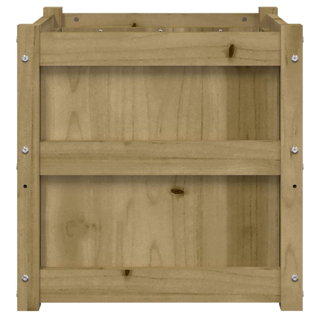 Jardinera Madera Maciza De Pino Impregnada 50x50x50 Cm_5