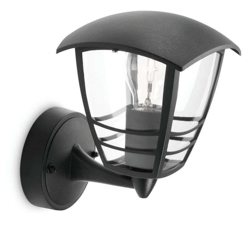 Aplique Exterior Pared 1x60w Negro Mod. Creek Philips_0