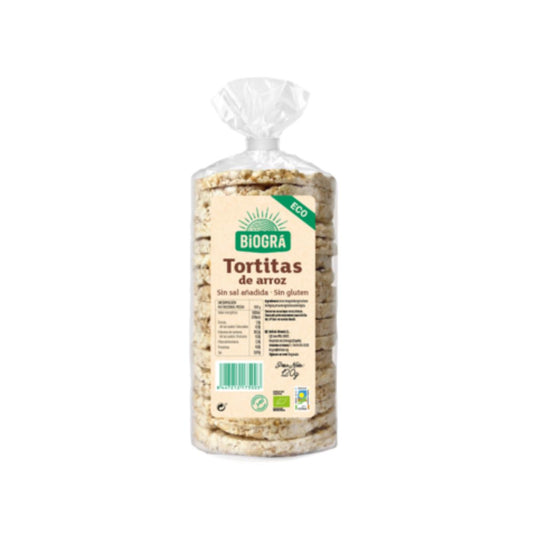 Bolinhos de arroz sem adição de sal, sem glúten Biogra 120g