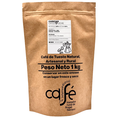 Cafe Sin Intermediarios Café Nicaragua Caricias En Grano Para Italiana (moka) 1 Kg_0