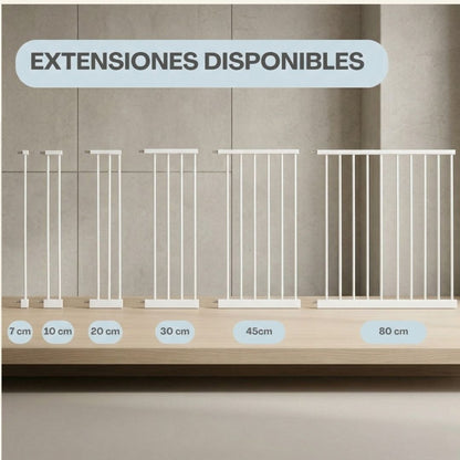 Extensión De 20 Cm Para Valla De Seguridad Infantil Y Para Mascotas, Blanco Bathby_3