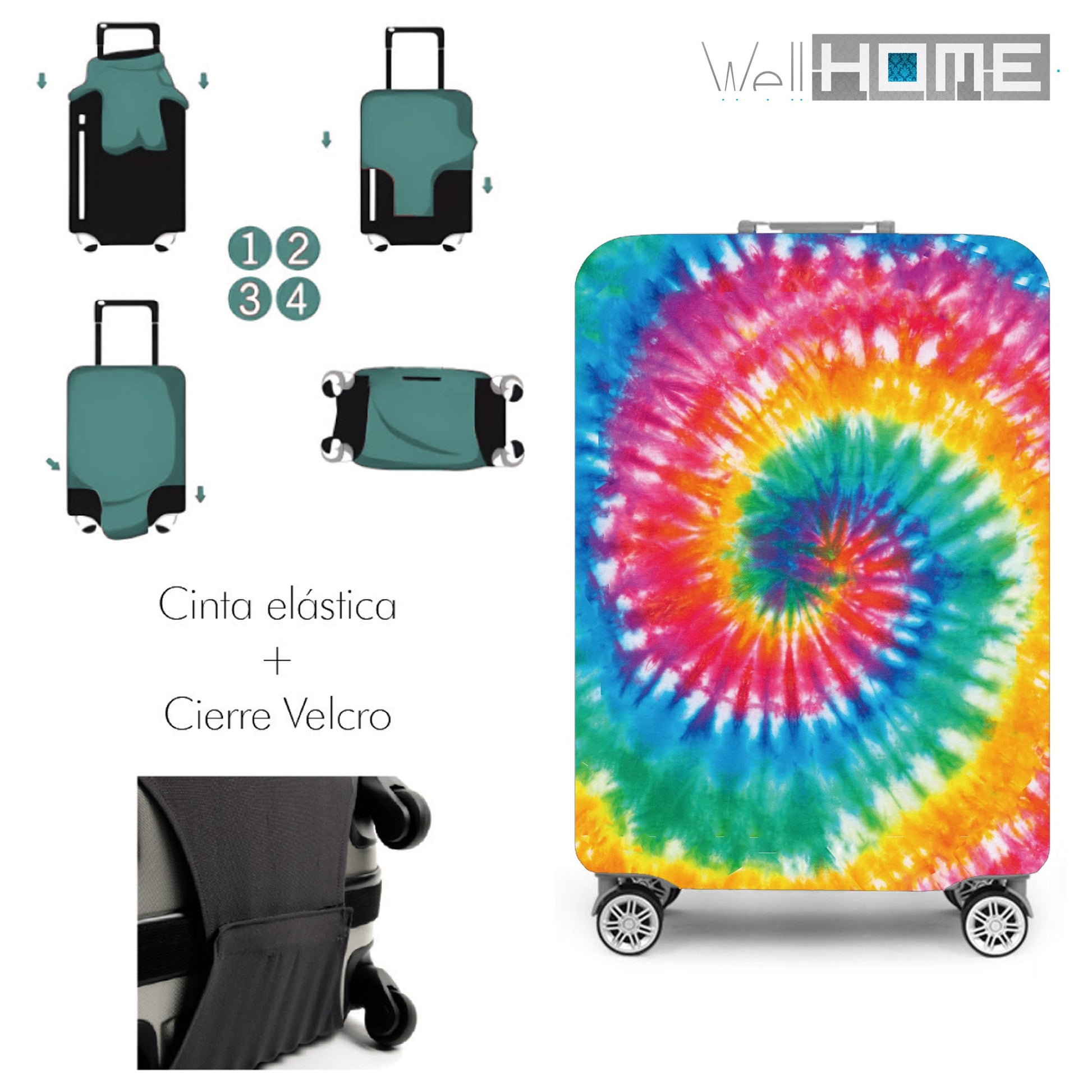 Set De 2 Maletas Trolleys Con Funda Protectora'fluor'_2