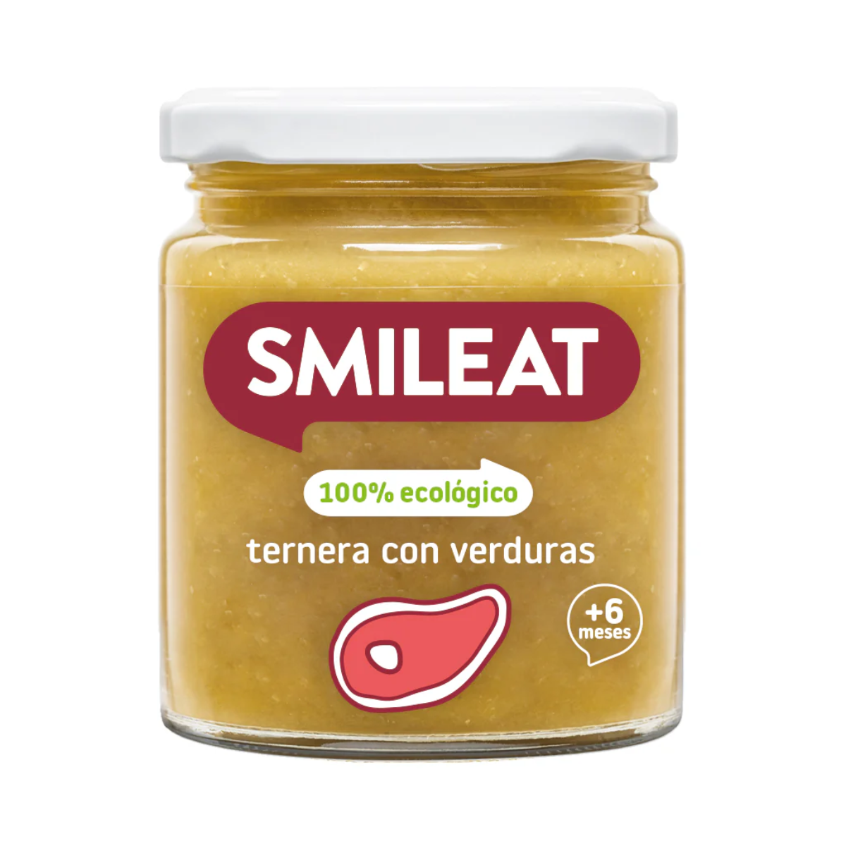 Pack 12x Tarrito BIO ternera y verduras +6 meses Smileat 230g