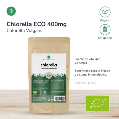 Clorela BIO Planeta Huerto 120 g, 300 comprimidos