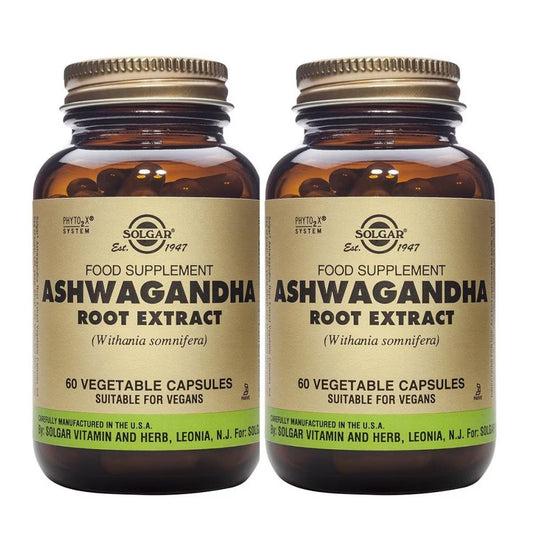 Embalagem 2 x Ashwagandha 60 cápsulas vegetais