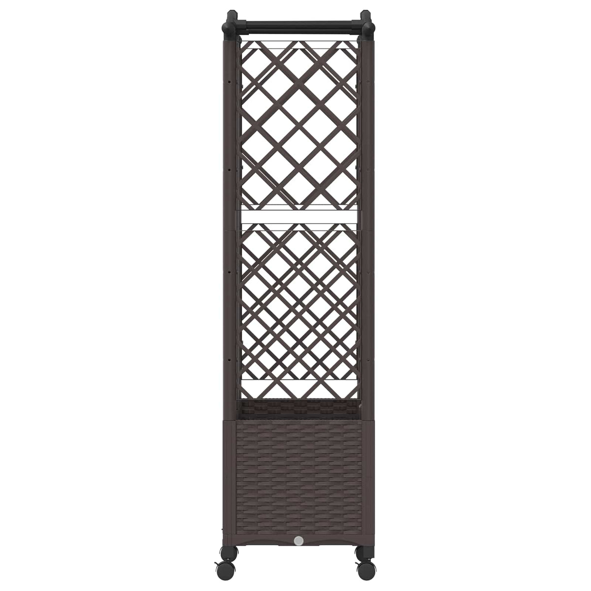 Cama Elevada Con Trellis Y Techo Marrón 122 X 40 X 144 Cm Pp_3