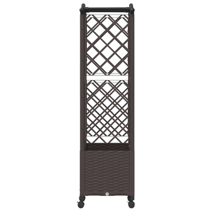 Cama Elevada Con Trellis Y Techo Marrón 122 X 40 X 144 Cm Pp_3