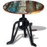 Mesa de apoio em madeira reciclada e ferro fundido 60x(42-63) Cm