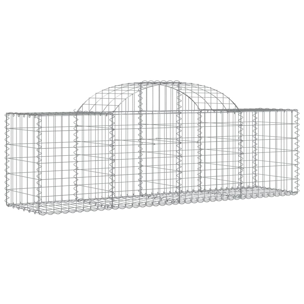 Cestas De Gaviones 10 Uds Forma De Arco Hierro 200x50x60/80 Cm_2