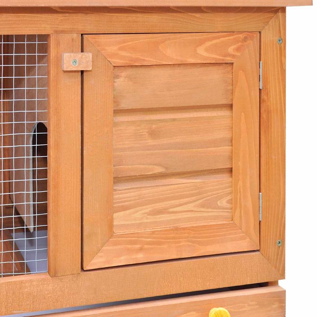 Jaula De Madera Para Conejos Pequeños De Exterior Con 1 Puerta_2