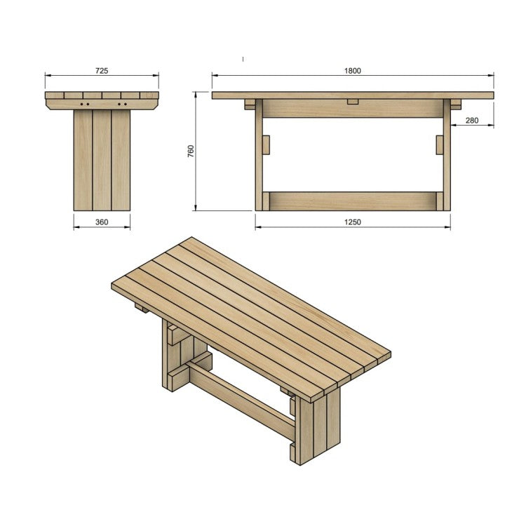 Mesa De Madera De Exterior Masgames Calella._3