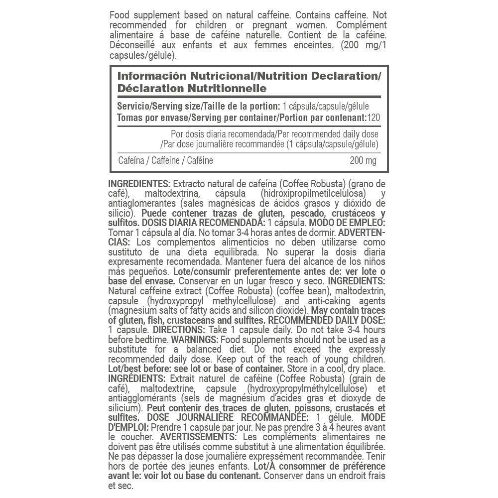 100% Cafeína Natural (coffit® Nature) 200mg - 120 Cápsulas Vegetales - Cafeína Natural - Masmusculo_4