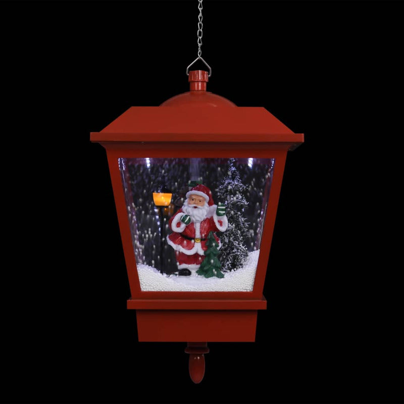 Vidaxl Lámpara Colgante De Navidad Con Led Y Santa Rojo 27x27x45 Cm_5