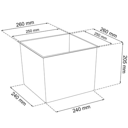Maceta Rato De 26,6 Litros Con Inserto 26,5 X 26,5 X 50 Cm En Color Blanco