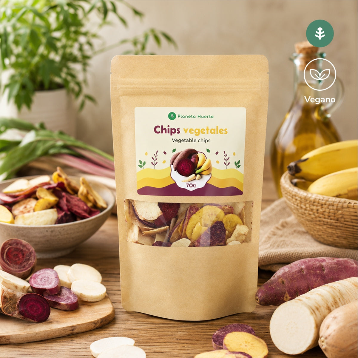 Planeta Huerto Chips de Legumes 70 g