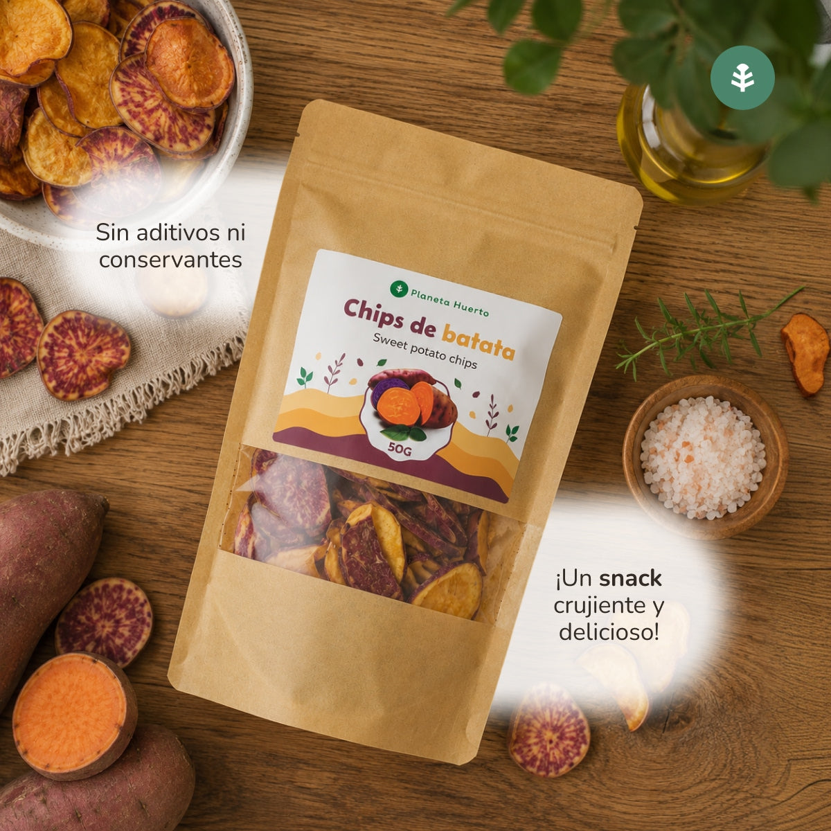 Planeta Huerto Batata Doce Chips 50 g