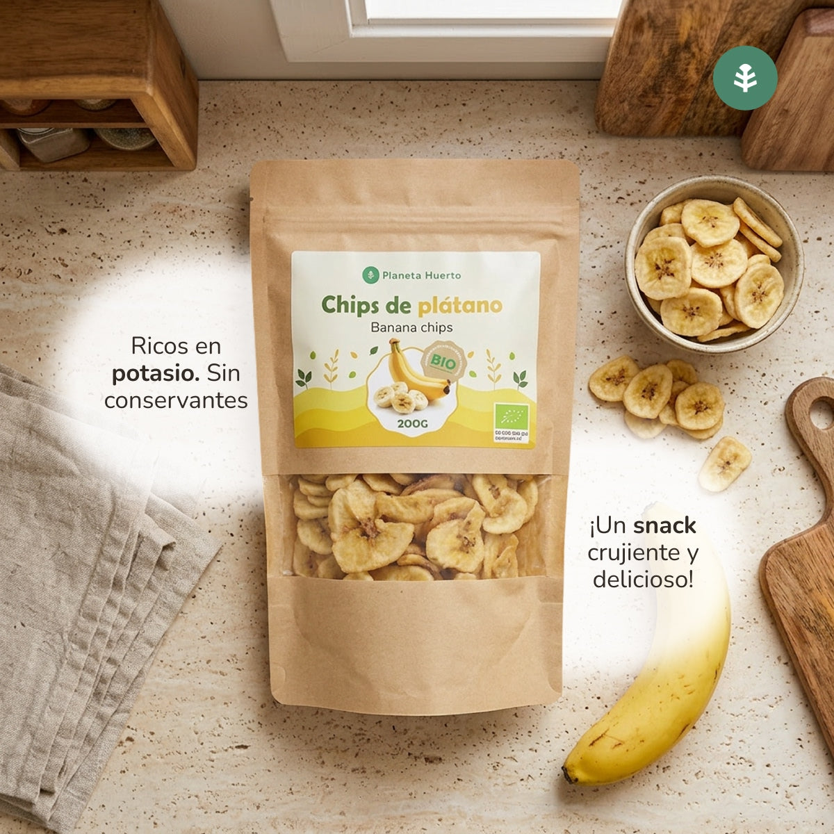 Chips de Banana ECO Planeta Huerto 800 g