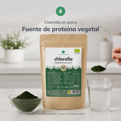 Pó de algas Chlorella ECO Planeta Huerto 200 g