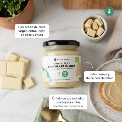 Creme de chocolate branco vegan ECO Planeta Huerto 230 gr