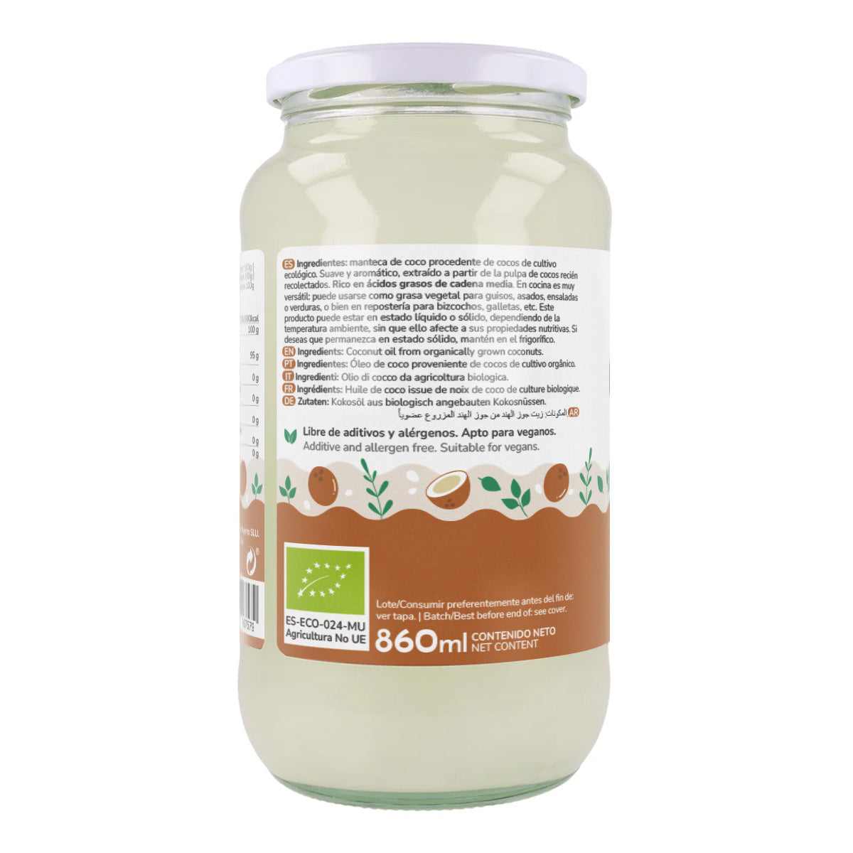 Planeta Huerto ECO Óleo de Coco 860 ml