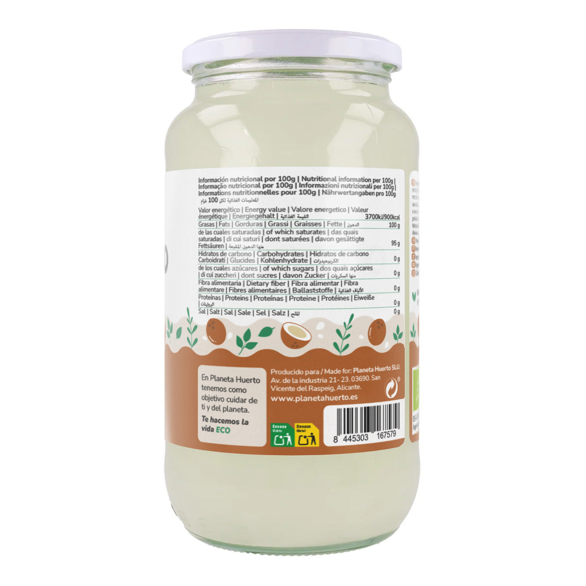 Planeta Huerto ECO Óleo de Coco 860 ml