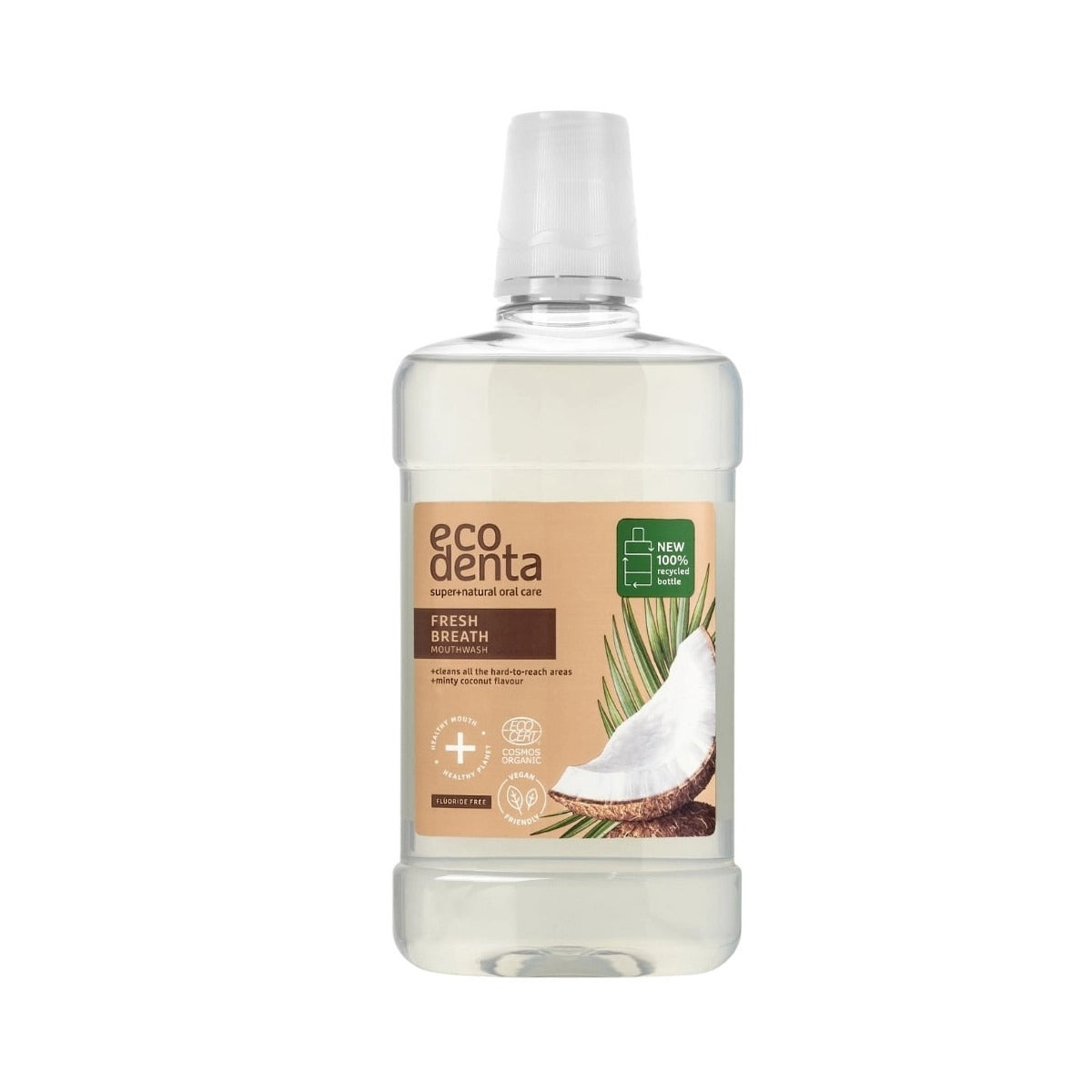 Enjuague bucal Aliento Fresco sabor Aloe Vera, Menta y Coco Bio EcoDenta 500 ml