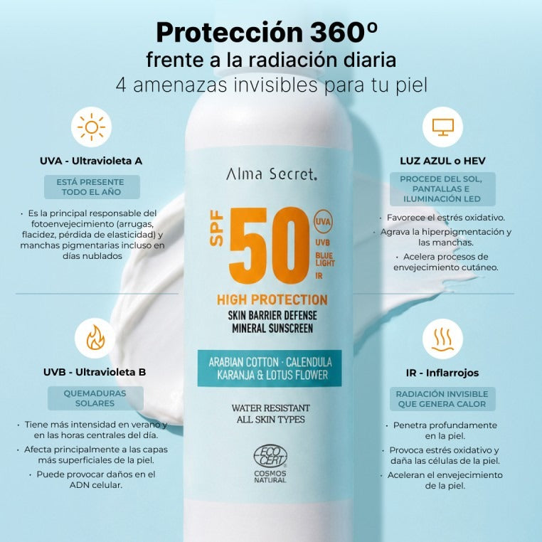 Creme Protetor Solar Alma Secret FPS 50 200 ml