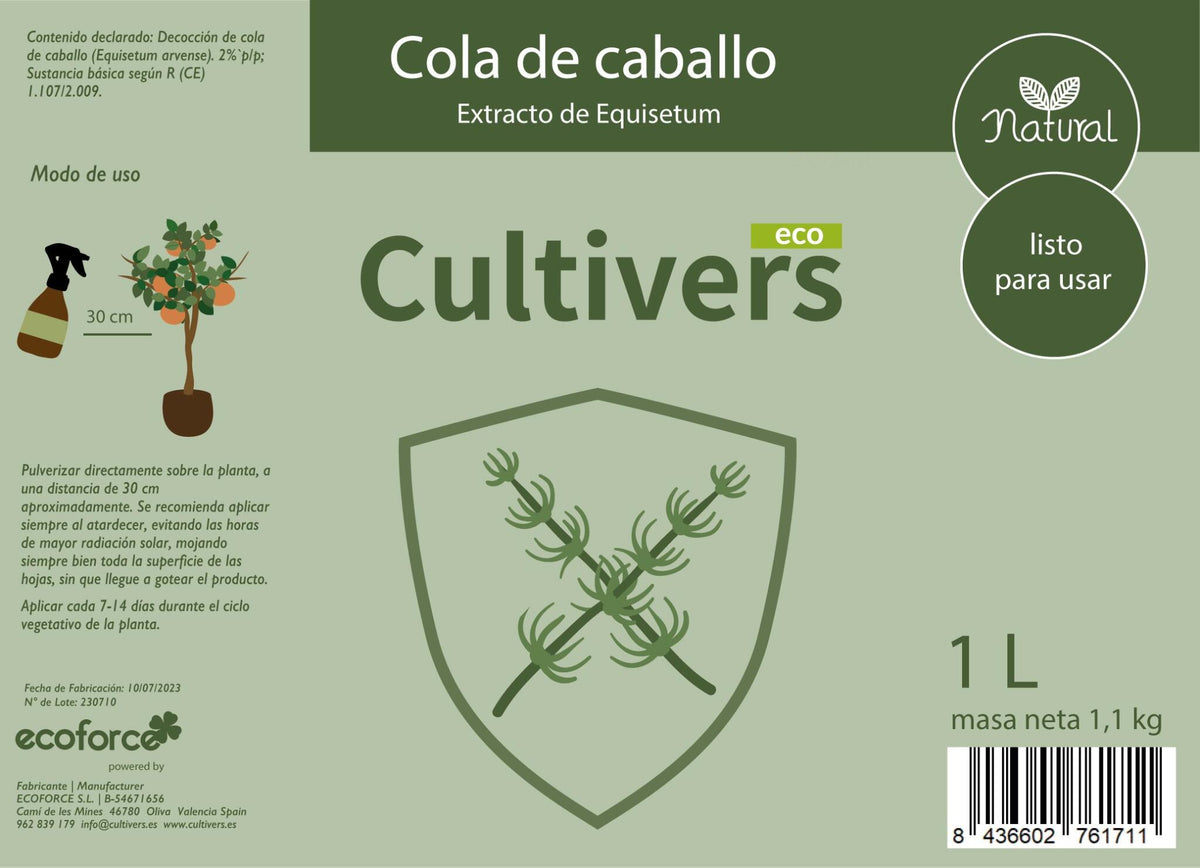 Cultivers Fungicida De Cola De Caballo Ecológico De 500 Ml. Producto Listo Uso. Anti-hongos. De Extracto De La…_1